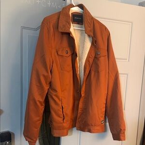 Aeropostale Men's Rust Sherpa-Lined Jacket